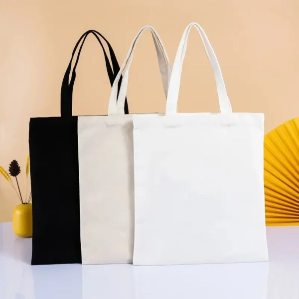 Custom Canvas Tote Bag for Shopping Promotions Factory Price Custom Logo Size Cotton Shopping Bag - Image 3