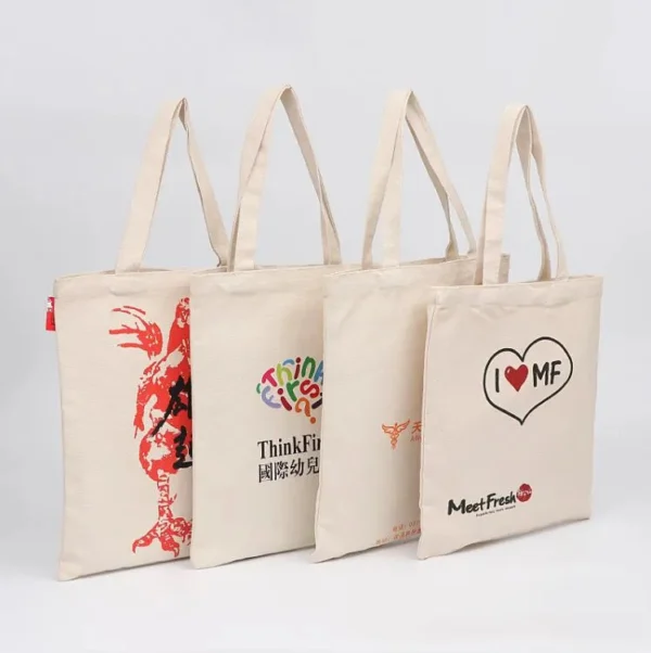 Custom Canvas Tote Bag for Shopping Promotions Factory Price Custom Logo Size Cotton Shopping Bag - Image 4