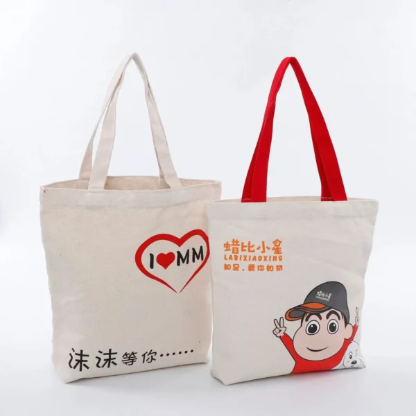 Custom Canvas Tote Bag for Shopping Promotions Factory Price Custom Logo Size Cotton Shopping Bag - Image 6