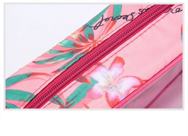 Custom Clear Makeup Organizer Bags Zipper Travelbags Transparent PVC Cosmetic Bag 3 Sets