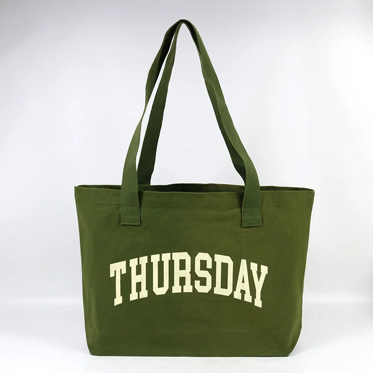 Custom Design Washable Eco- Friendly Cotton Canvas Tote Long Shoulder Bag