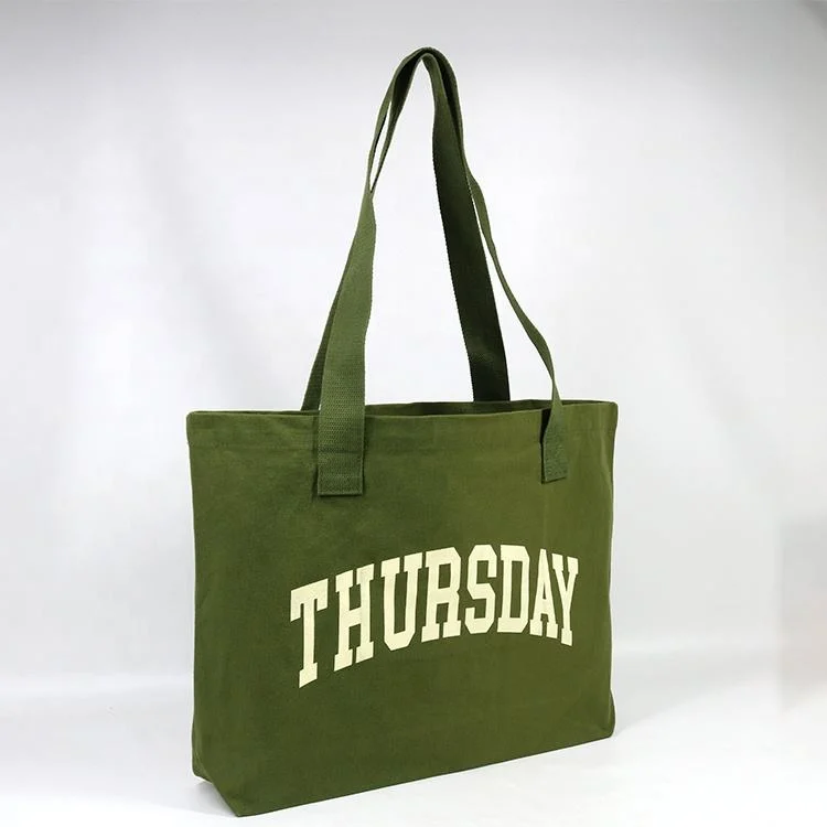 Custom Design Washable Eco- Friendly Cotton Canvas Tote Long Shoulder Bag