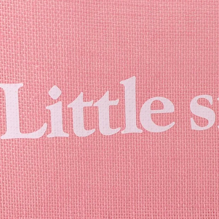 Custom Eco Recycling Printing Foldable Luxury Boutique Pink Jute Carry Bags Shopping Bag - Image 4
