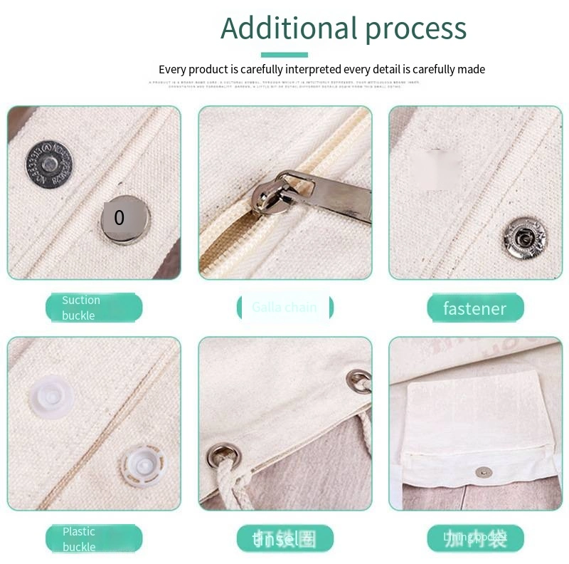 Custom Hand-Held Canvas Bag Gift Cotton Pack Magnetic Buckle Shopping Canvas Bag