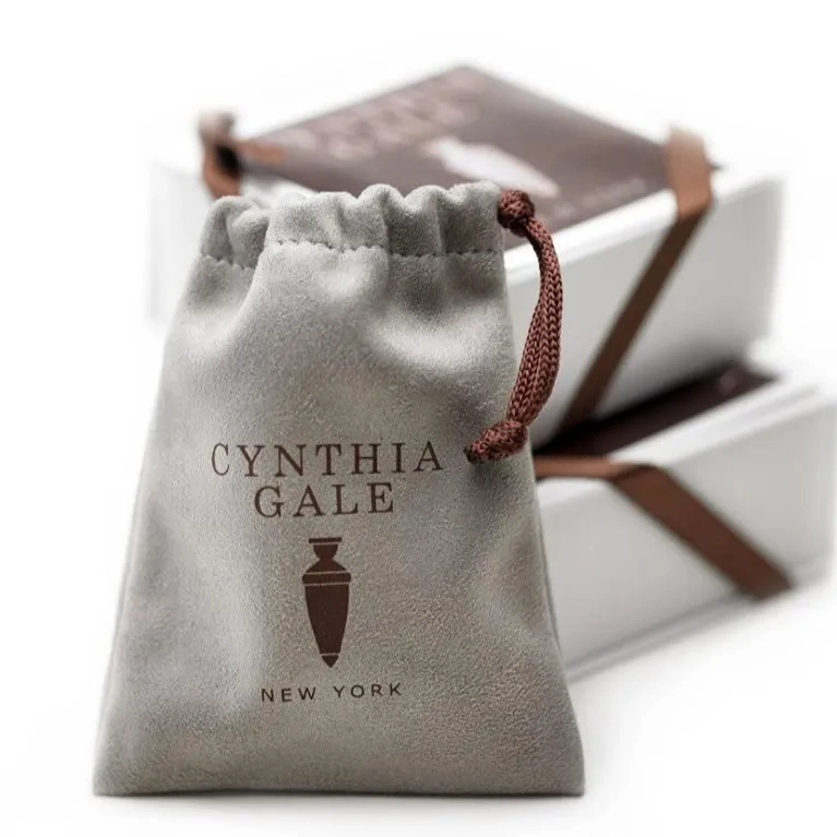Custom Jewelry Drawstring Pouch Packing Bag with Logo Jewelry Bag