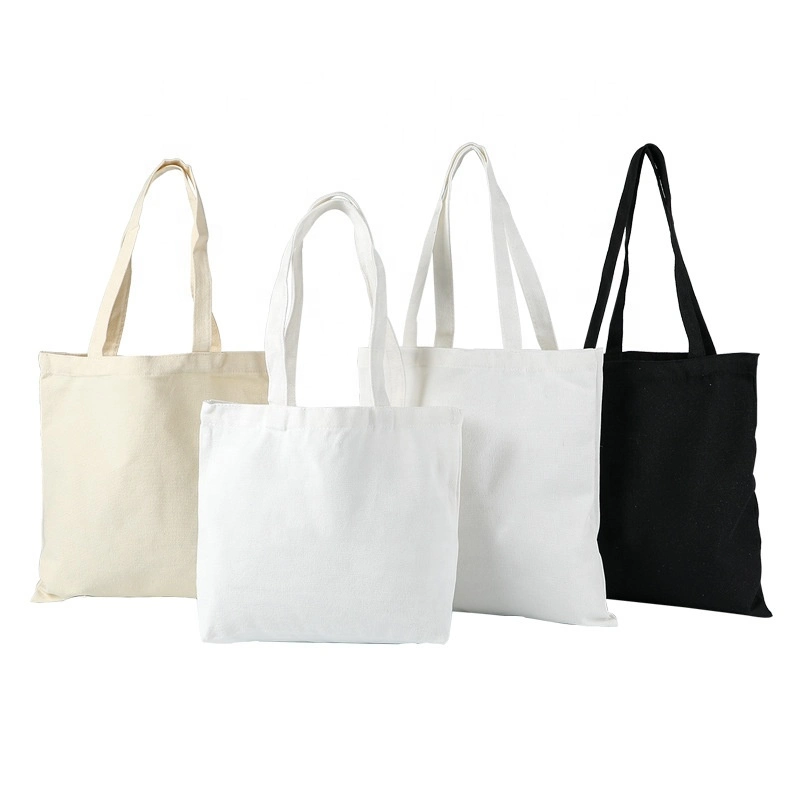 Custom Logo Advertising Full Cotton Color Printing Canvas Tote Bag with Pocket