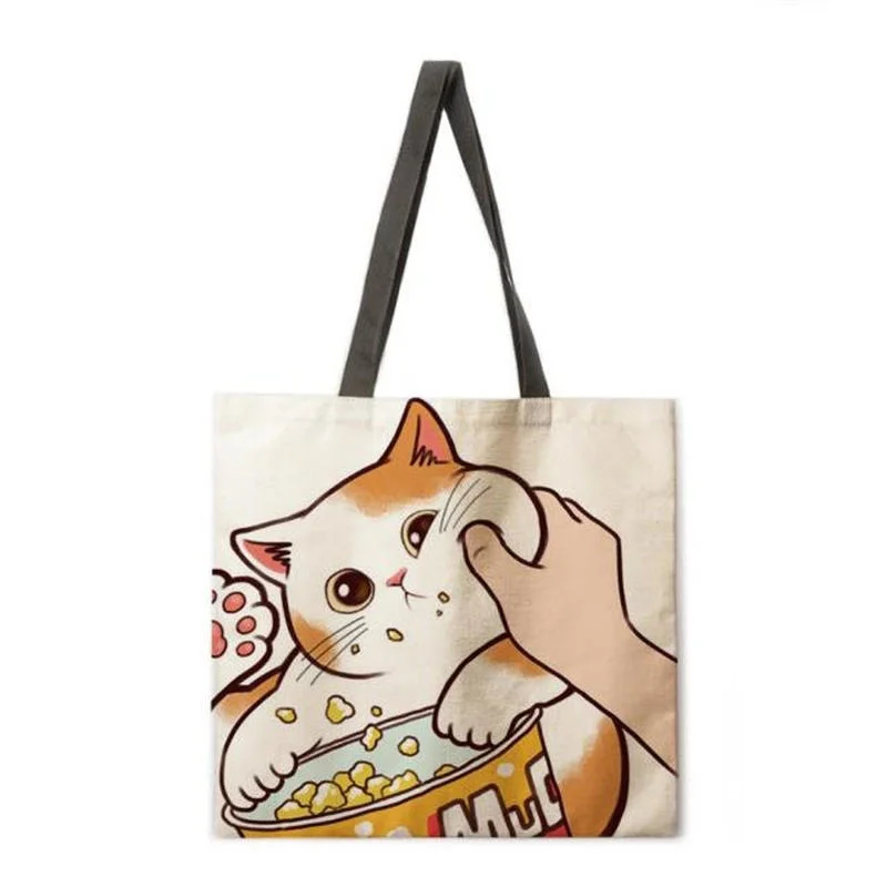 Custom Logo Advertising Full Cotton Color Printing Canvas Tote Bag with Pocket