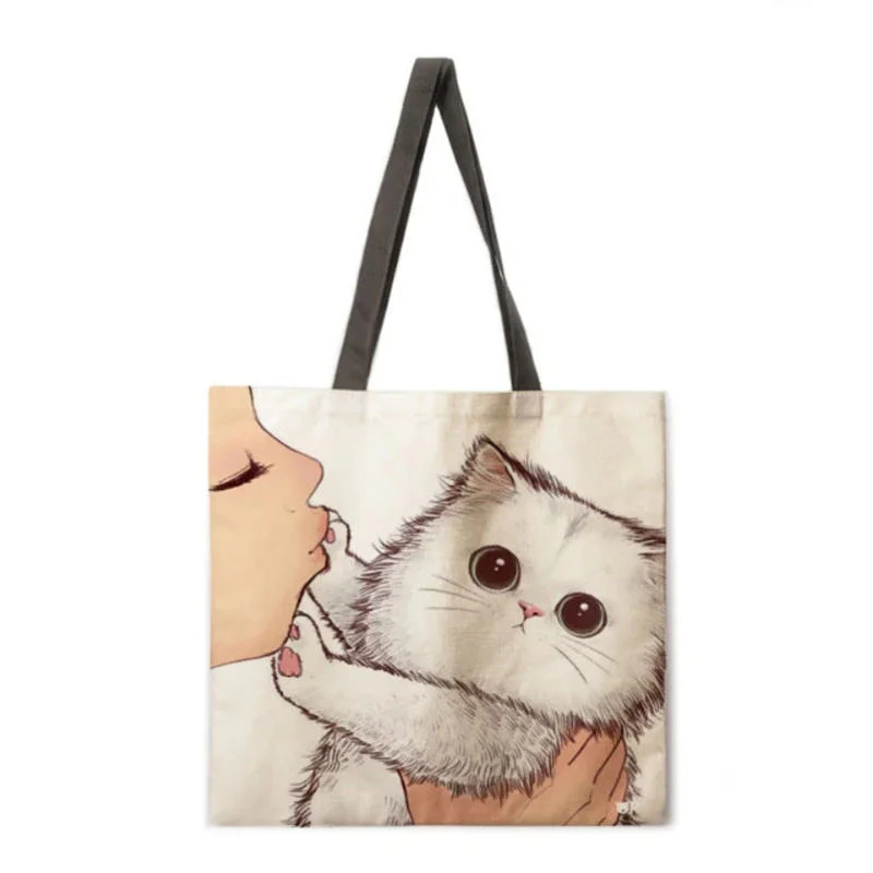 Custom Logo Advertising Full Cotton Color Printing Canvas Tote Bag with Pocket