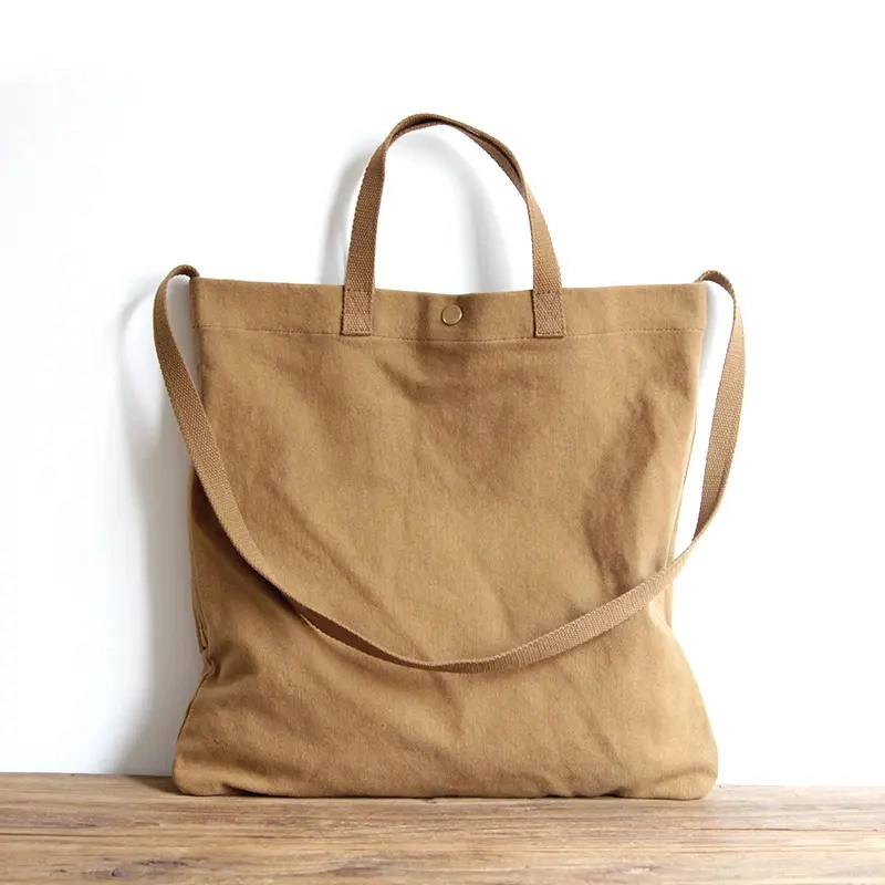 Custom Logo Blank Plain Women&prime;s Cotton Canvas Shopping Tote Bag