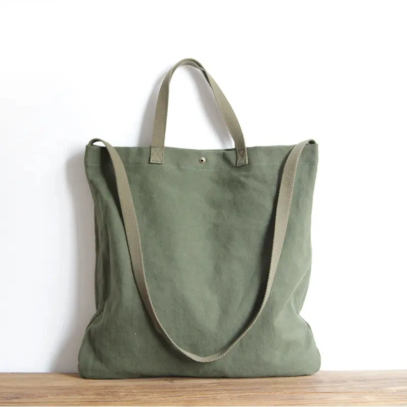 Custom Logo Blank Plain Women&prime;s Cotton Canvas Shopping Tote Bag
