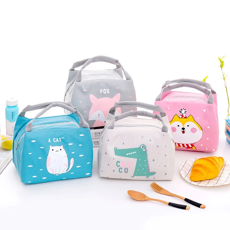Custom Logo Insulated Kids Lunch Bag Thermal Cartoon Printing Children Cooler Bags Picnic School Lunch Bag