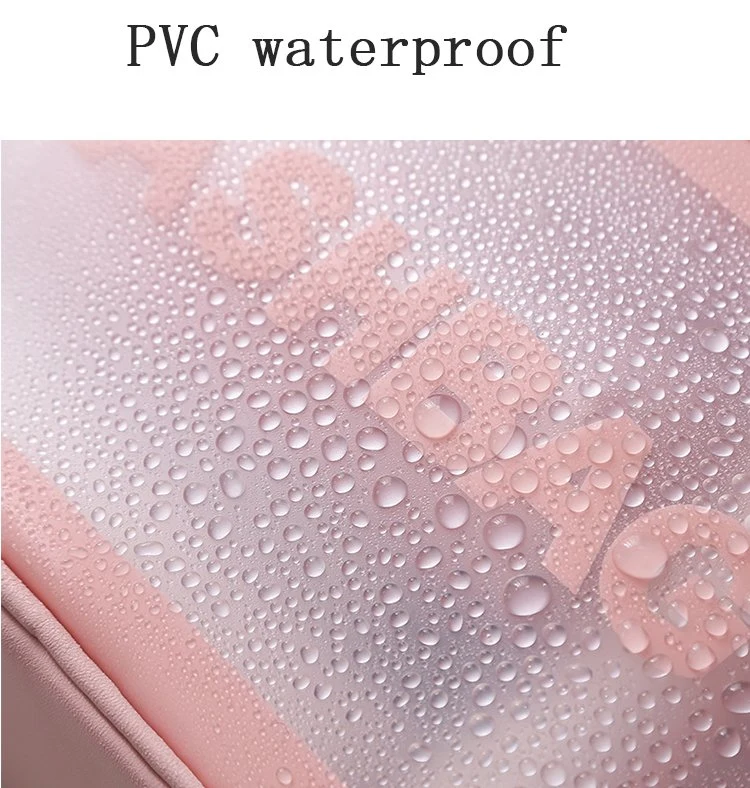 Custom Logo PU PVC Waterproof Trip Pouch Kits Women Luxury Beauty Makeup Bag Travel Clear Cosmetic Bags