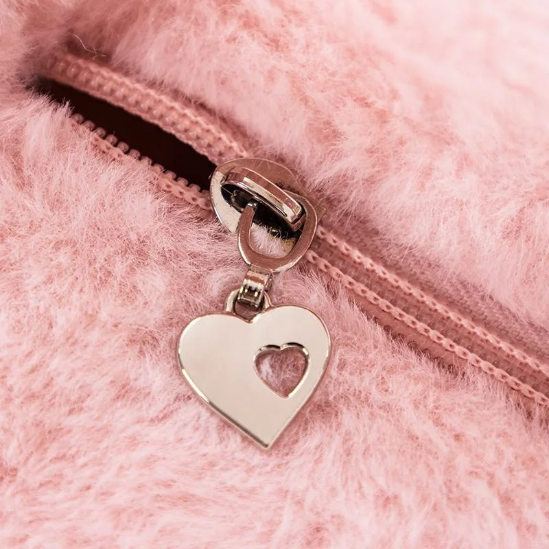 Custom Logo Travel Makeup Bag Cosmetic Storage Bag Furry Hand Bags