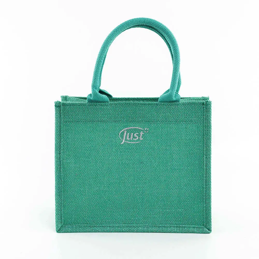 Custom Pattern Jute Burlap Eco Friendly Shopper Bags Designer Handbags