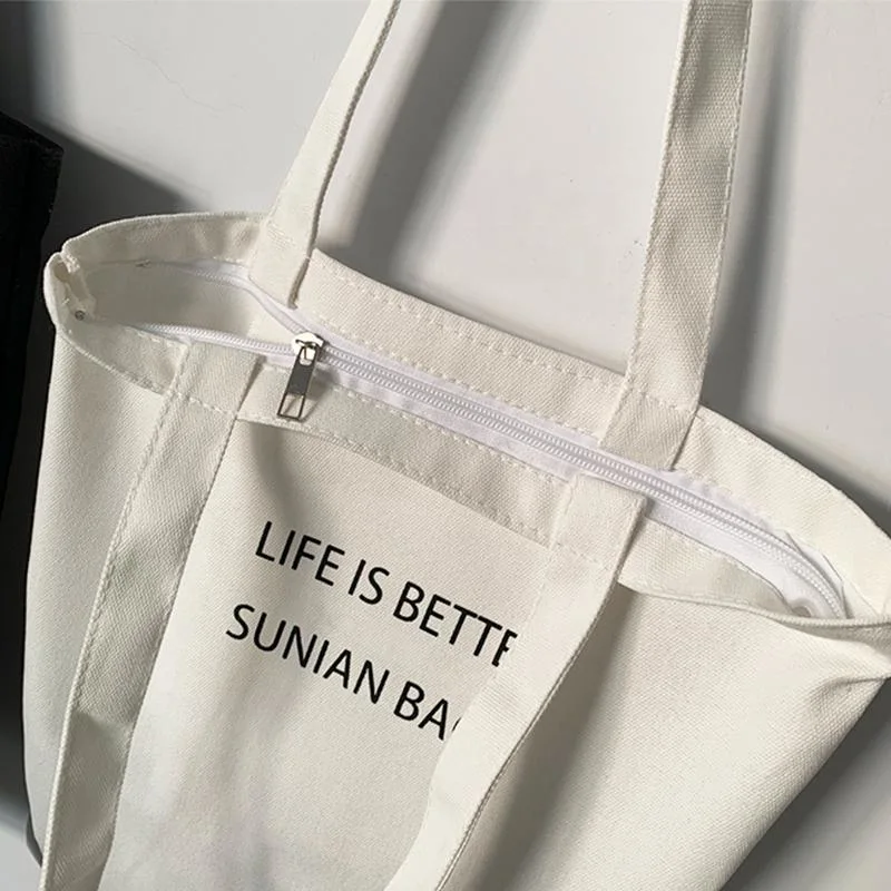 Custom Printed Blank Shopping Bag Plain Organic Cotton Canvas Tote Bag with Logo