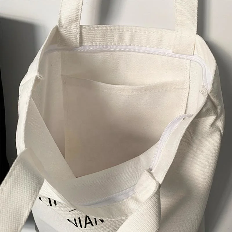 Custom Printed Blank Shopping Bag Plain Organic Cotton Canvas Tote Bag with Logo