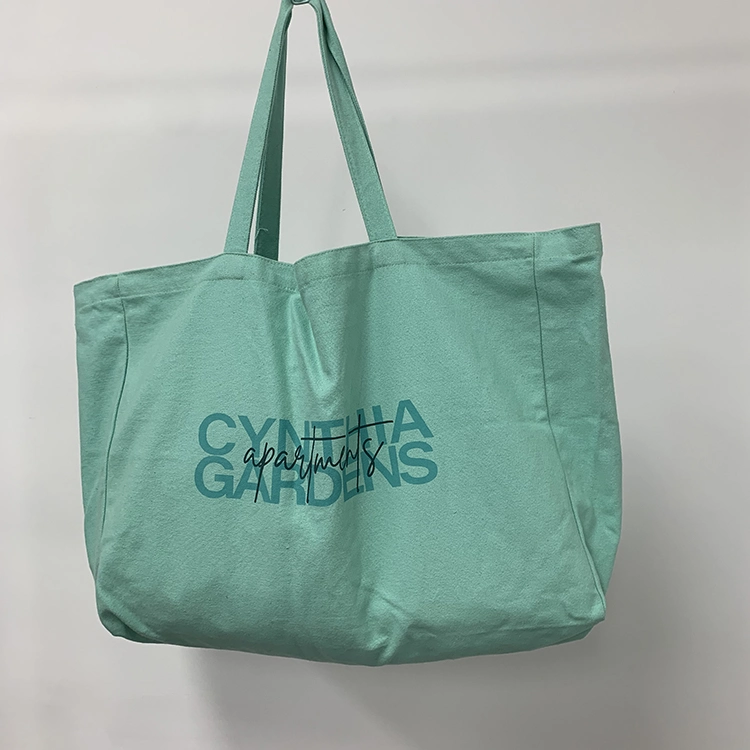 Custom Printed Extra Large Capacity Tote Bag with Logo Heavy-Weight Personalize Organic Shopping Bag