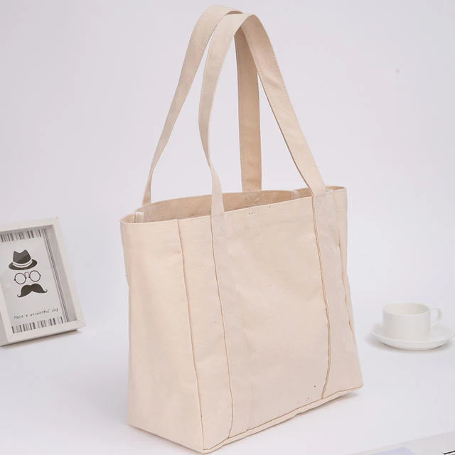 Custom Printed Logo Blank Bag Plain Cotton Canvas Shopping Tote Bag