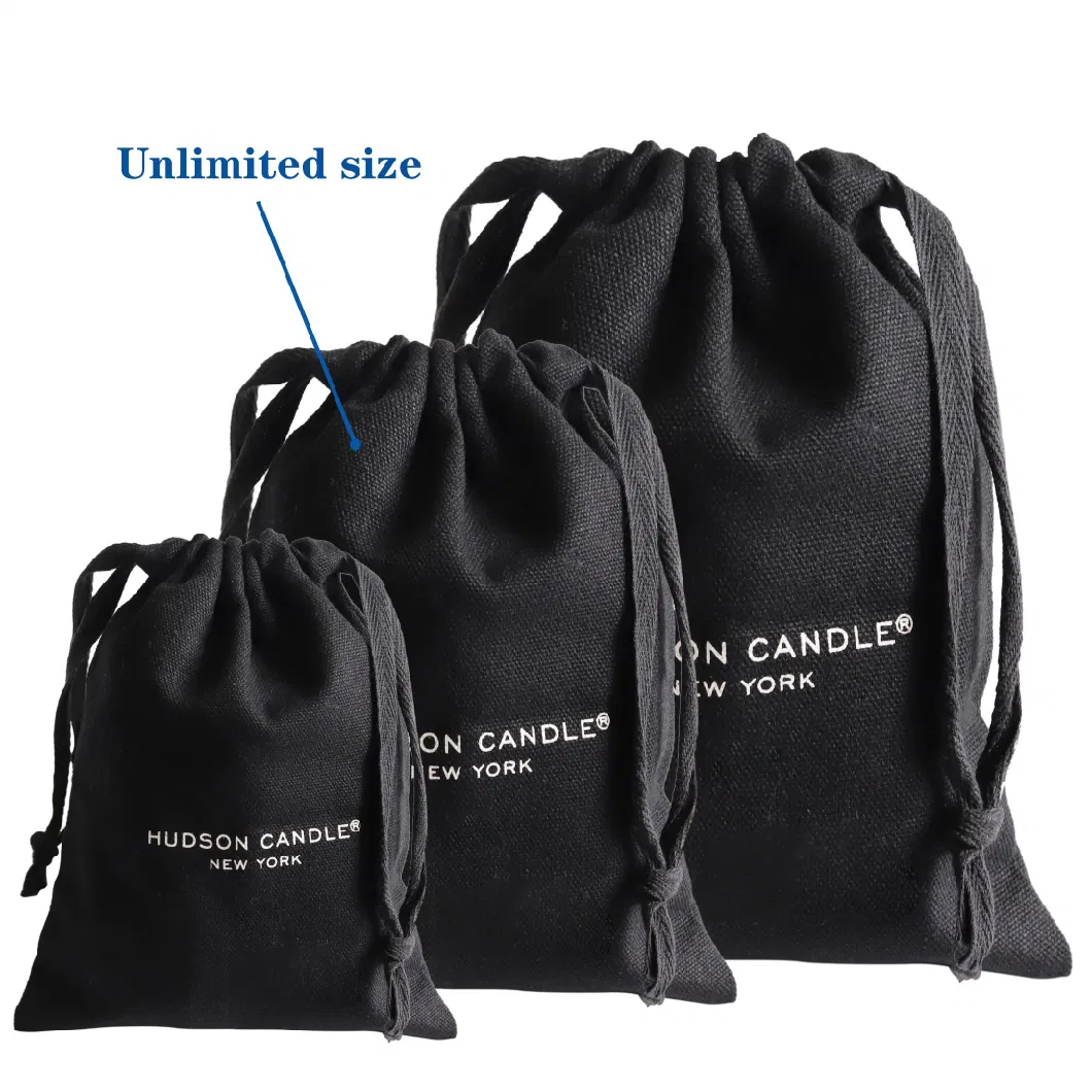 Custom Private Cotton Linen Canvas Drawstring Bag