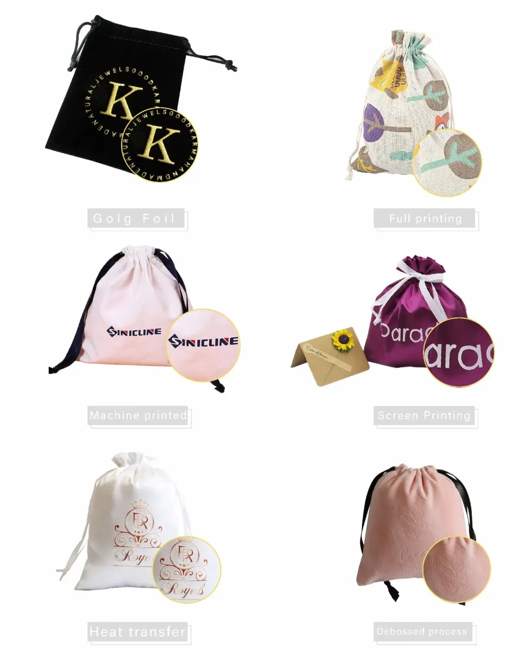Custom Private Cotton Linen Canvas Drawstring Bag