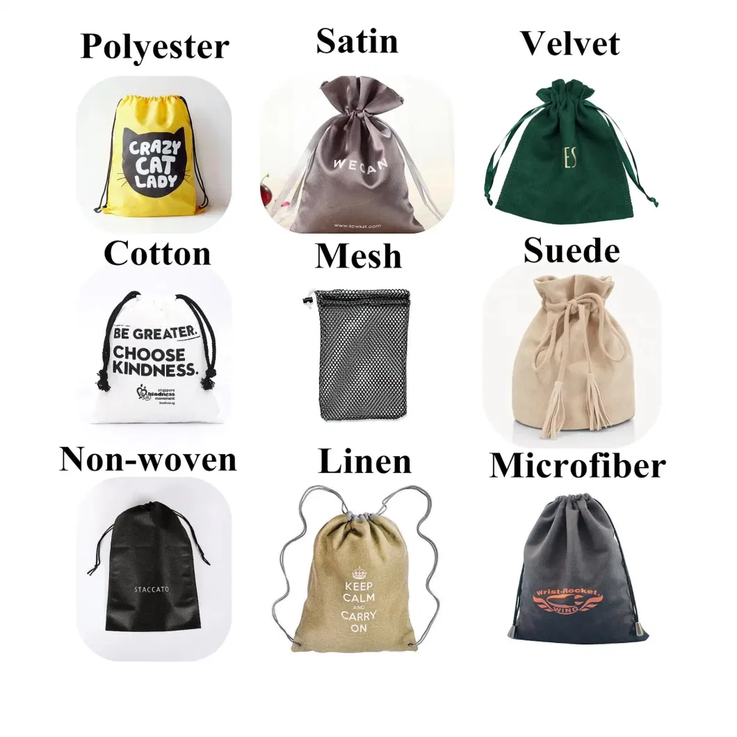 Custom Private Cotton Linen Canvas Drawstring Bag