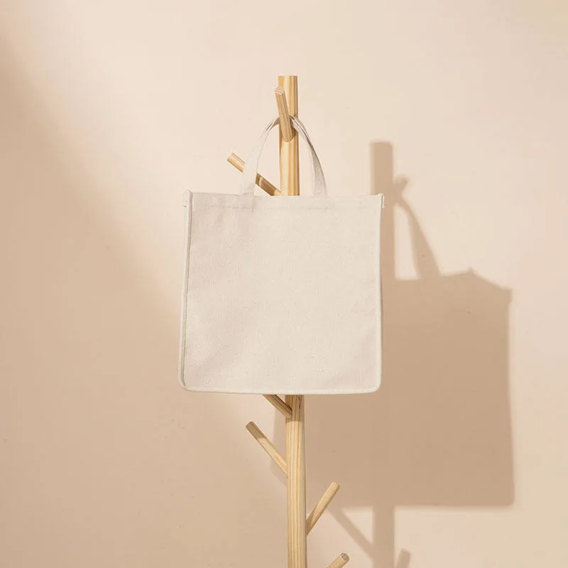 Custom Silk Screen Printed Recycled Cotton Large Canvas Tote Bag with Logo