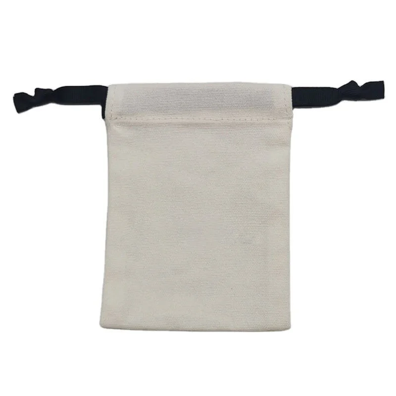 Custom Small Personalized Cotton Drawstring Gift Bag Cotton Canvas Drawstring Pouch