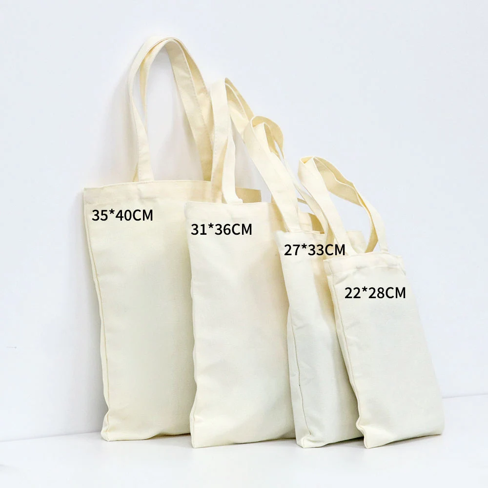 Customizable Size Solid Color Canvas Tote Bag Custom Canvas Tote Bag