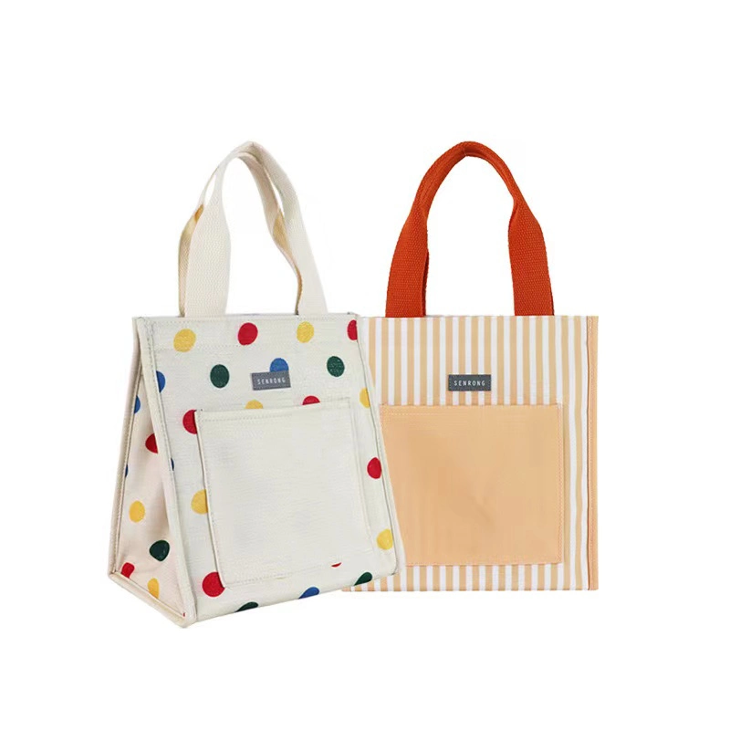 Customized Aluminum Foil Thermal Bag Lunch Insulated Bag Canvas Cooler Bag