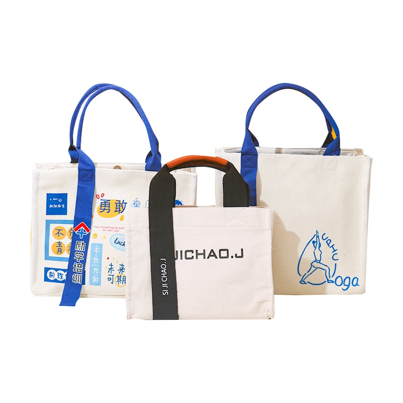 Customized Canvas Bag Customized Logo High-End Portable Tote Bag Three-Dimensional Canvas Bag Customization