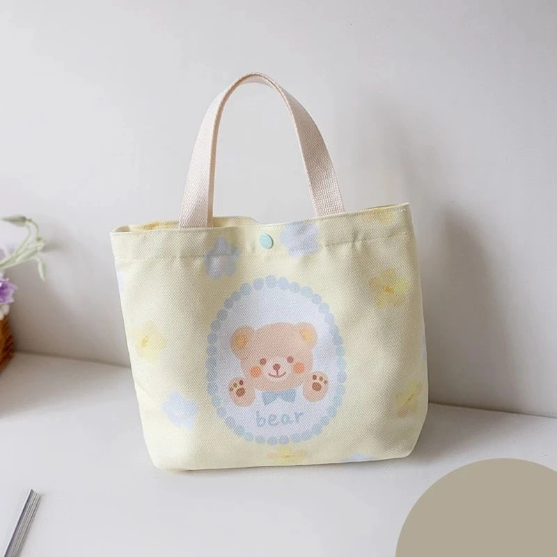 Customized Canvas Shoulder Tote Bags Kawaii Messenger Crossbody Bag for Girl Students Cartoon Cute Cloth Handbags