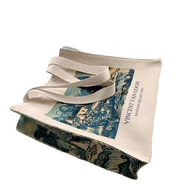 Customized Eco-Friendly Women Canvas Tote Bag Cotton Bag with Zipper