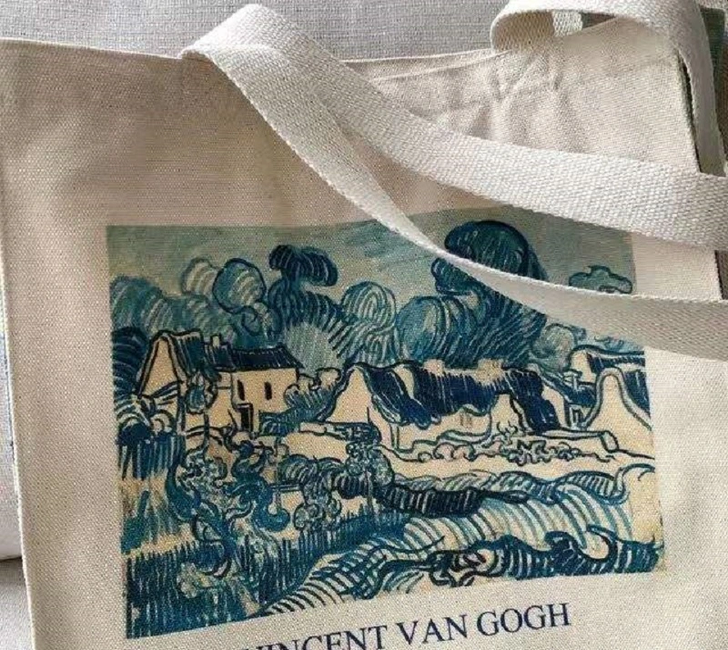 Customized Eco-Friendly Women Canvas Tote Bag Cotton Bag with Zipper