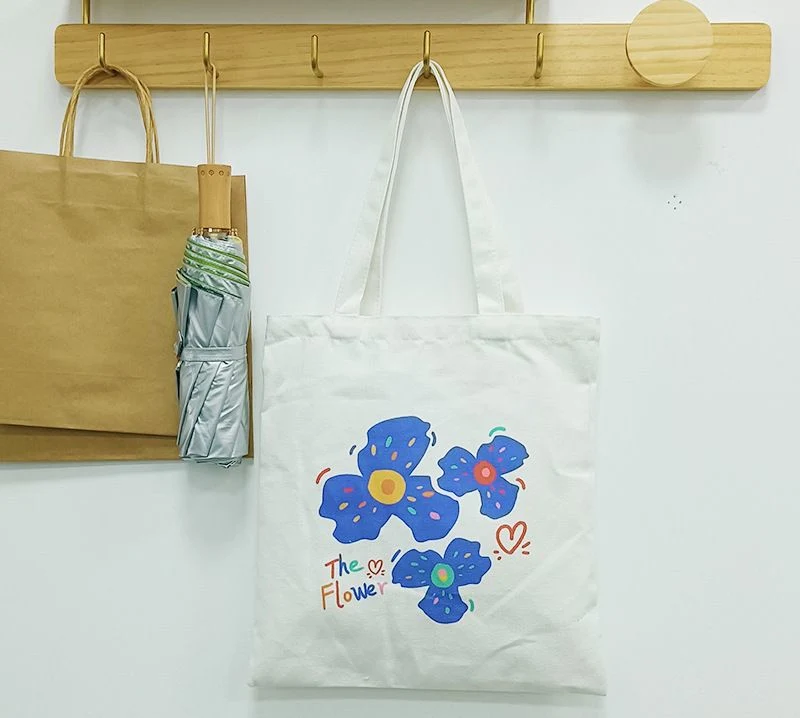 Customized Handbag Canvas Bag Customized Student DIY Blank Cotton Bag with Logo