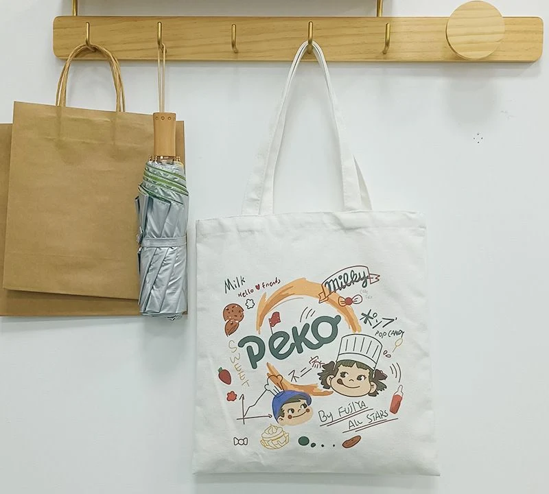 Customized Handbag Canvas Bag Customized Student DIY Blank Cotton Bag with Logo