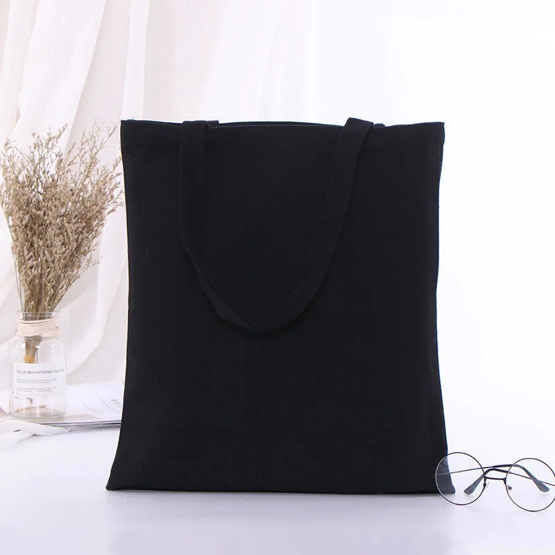 Customized Logo Cotton Canvas Zipper Shopping Handbag Canvas Tote Bag