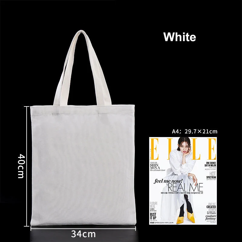 Customized Logo Cotton Canvas Zipper Shopping Handbag Canvas Tote Bag