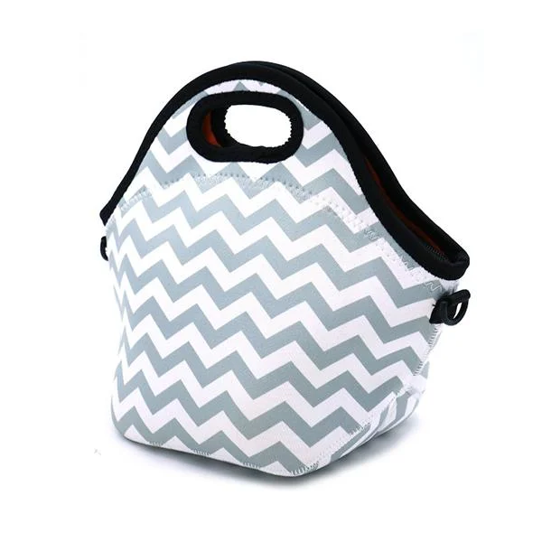 Customized Logo Insulated Waterproof Cooler Bag School Lunch Neoprene Tote Bag
