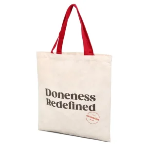 Alternative view of Customized Simple Logo Handle Reusable Natural Canvas Tote Bag