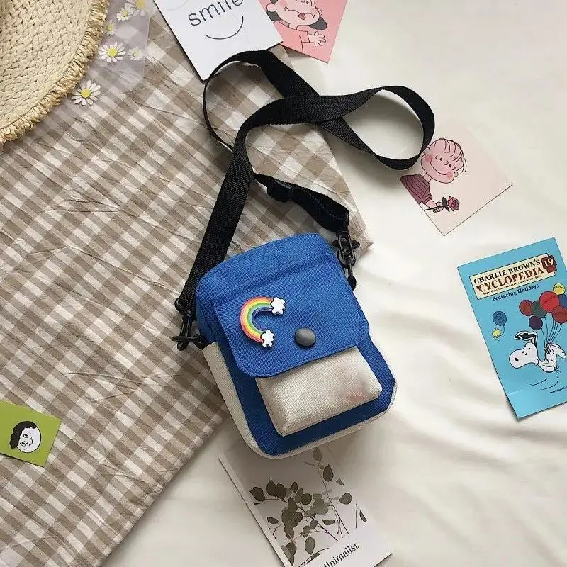 Cute Canvas Small Messenger Bag Purse Bag Single Shoulder Crossbody Women′s Hand- Bag - Image 2