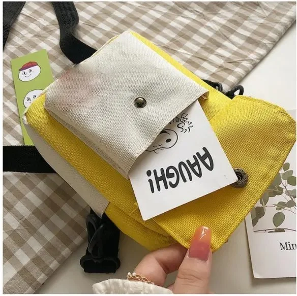 Cute Canvas Small Messenger Bag Purse Bag Single Shoulder Crossbody Women′s Hand- Bag - Image 4