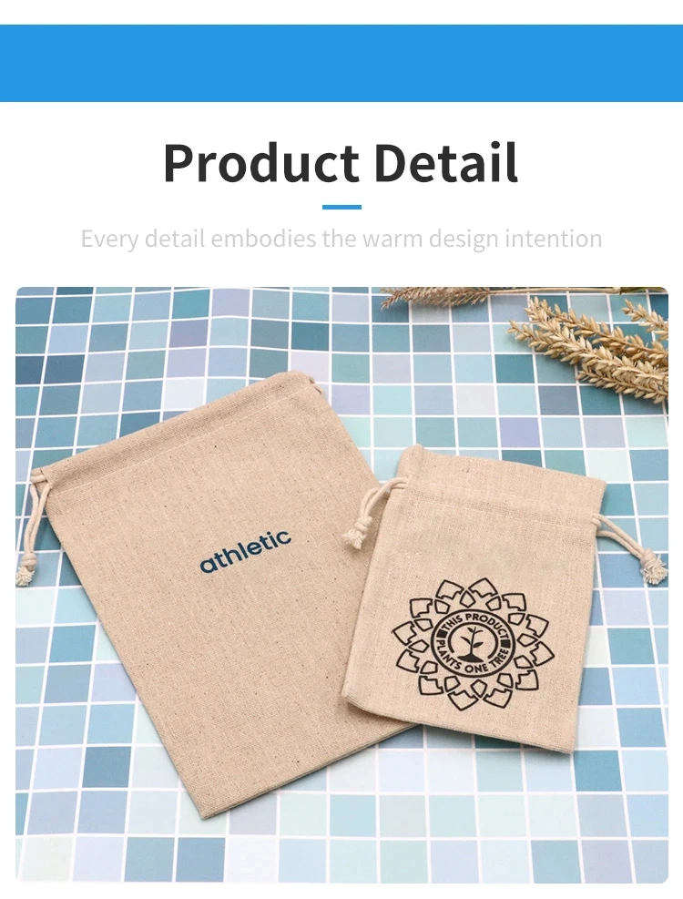 Drawstring Burlap Pouches Christmas Gift Linen Pouch Jute Drawstring Gift Bag