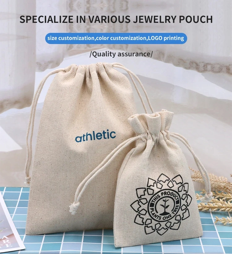 Drawstring Burlap Pouches Christmas Gift Linen Pouch Jute Drawstring Gift Bag