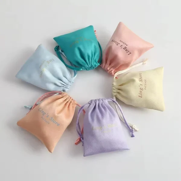 Dust Drawstring Color Matched Customize Jewelry Bag Wedding Gift Bag - Image 3