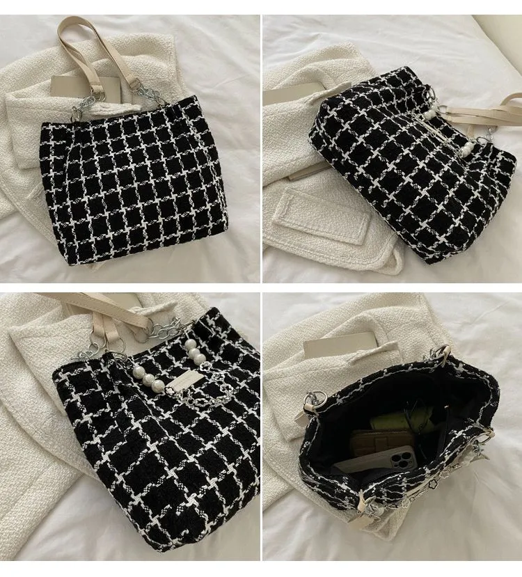 Early Autumn Fashion Casual One Shoulder Minimalist Bag for Class Commuting Tote Bag