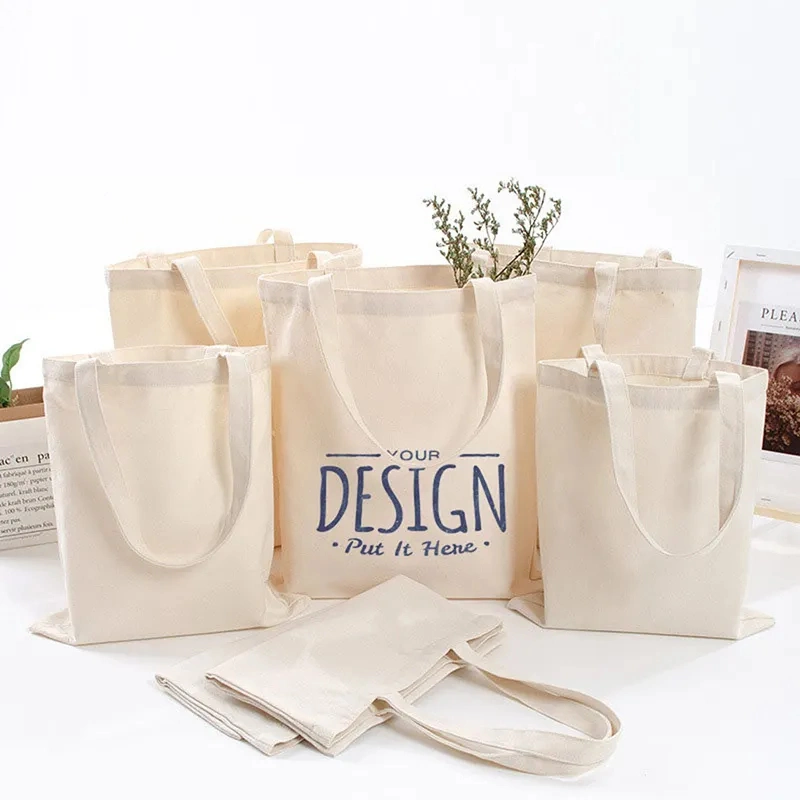 Eco Friendly Reusable Plain Blank Custom Printed Logo Organic Cotton Canvas Bag - Image 5