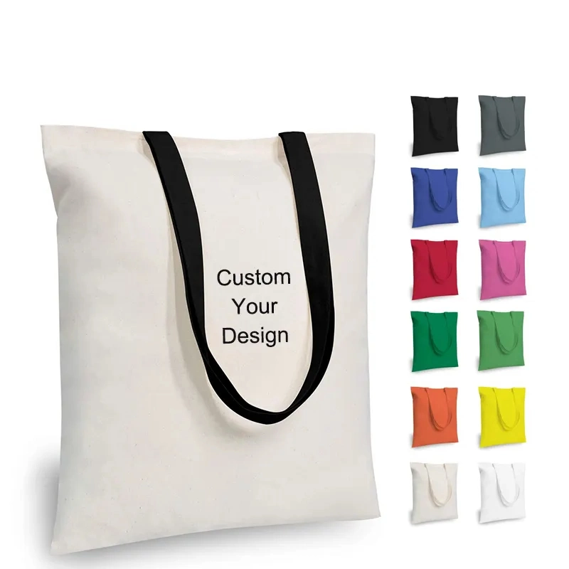 Eco Friendly Reusable Plain Blank Custom Printed Logo Organic Cotton Canvas Bag