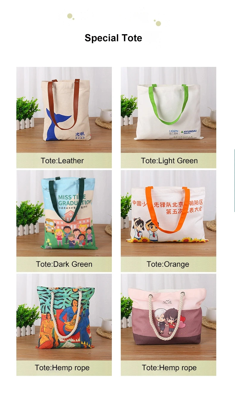 Eco Friendly Reusable Plain Blank Custom Printed Logo Organic Cotton Canvas Bag