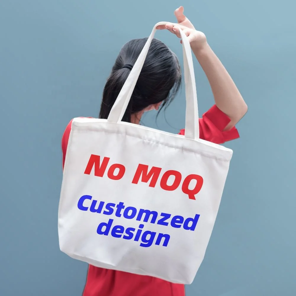 Eco Friendly Shopping Bag Wholesale Plain Canvas Tote Beach Tote Bag with Zipper Accept Customized Logo Free Sample - Image 3