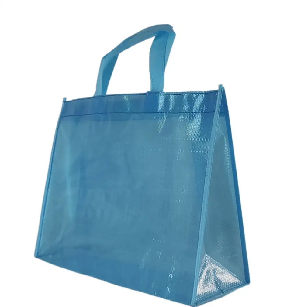 Factory Price Colorful Semi- Transparent Custom Printing Laminated Recycled PP Woven Shopping Bag